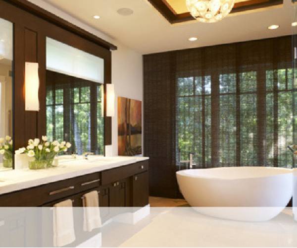 Image that Shows a view of a bathroom in spa type