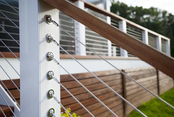 Image Of A Modern White Railing In Home