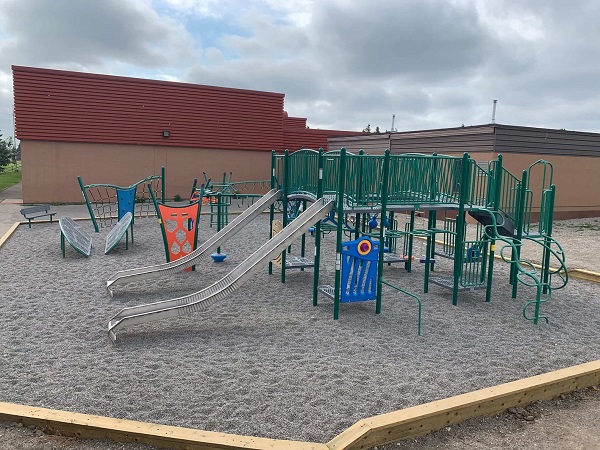 A well maintained school playground.